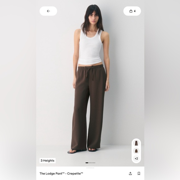 Aritzia Pants - Aritzia Lodge pant mocha brown crepette sz M